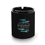 スターウォーズ 灰皿 革製灰皿 丸い円筒形 アッシュトレイ 卓上 大容量 屋外 おしゃれ ステンレス おしゃれ 大容量 屋外 室内 防臭 車用 ブラック 洗いやすい インテリア コンパクト