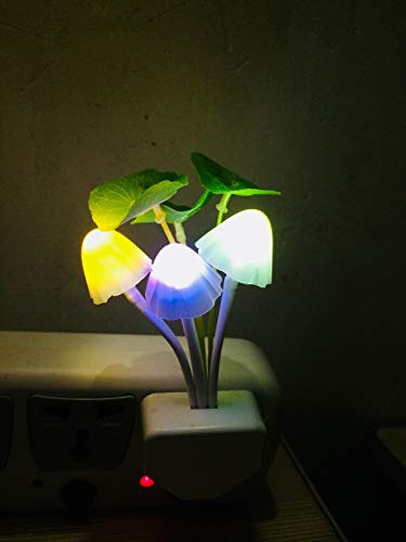 Image of AUSAYE Plug in Night Light, Sensor Light Color Change Cute Mushroom Light LED Nightlights for Kids, Adults, Bedroom, Bathroom,Hallway, Stairs, Kitchen