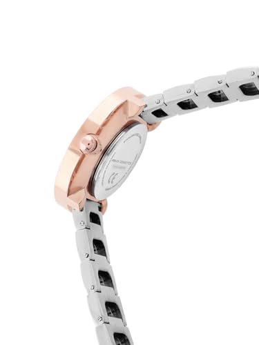 Image of French Connection Mop Green Round Dial with Rose Two Tone Stainless Steel Metal Strap Watch - for Womens FCN0128RTM