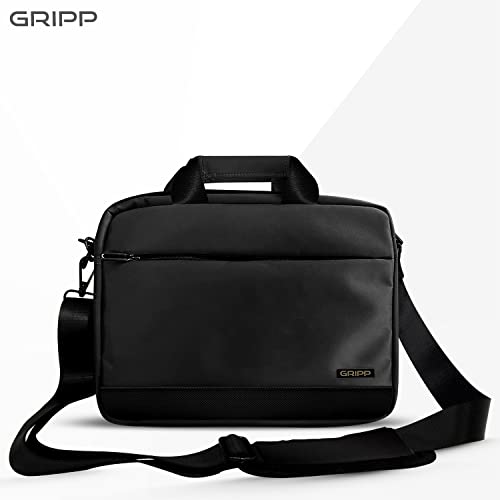 Image of GRIPP Bolt Laptop Sleeve Bag for Laptop /MacBook up to 13 Inch, Padded Compartment, Inner Micro Fiber Protection, Front Organiser Pocket, Detachable Shoulder Strap, Carry Handle, Trolley Sleeve - Black