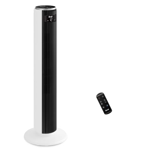Levoit - DC Motor Turmventilator - 20dB sehr leiser Ventilator - 4 Modi/12 Stufen/12 Std Timer - Fan mit Fernbedienung & Kühlung - Tower Fan mit 7,9m/s Geschwindigkeit - 24W Standventilator