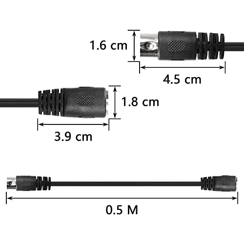Sinloon 20Inch Midi Din Extension Cable,Midi 5-Pin Din Male To Female Audio Midi/At Adapter Cable For Midi Keyboard (Synthesizer, Organ, Electric Piano, Midi Guitar,Etc(Din 5P M-F) #TOP3