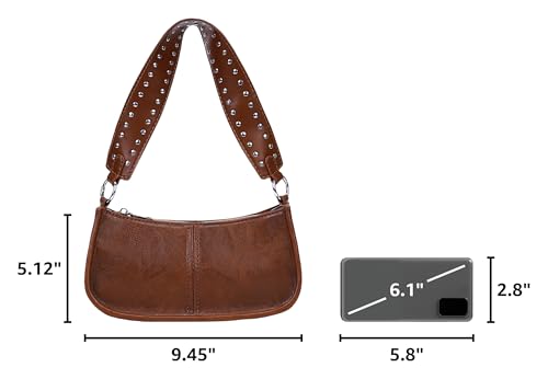 Bolso de hombro para mujer estilo retro pequeño miniatura 3