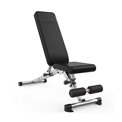 PBDEW Banco pequeño con Mancuernas, Silla de Ejercicios, Tabla de Abdominales multifunción para el hogar, Equipo de Ejercicios para músculos Abdominales, Banco plegab