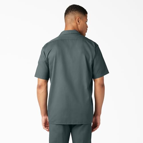 Image of Dickies Men's Short Sleeve Work Shirt - Durable Twill Button Down Shirts for Men, Lightweight Uniform for Daily Wear