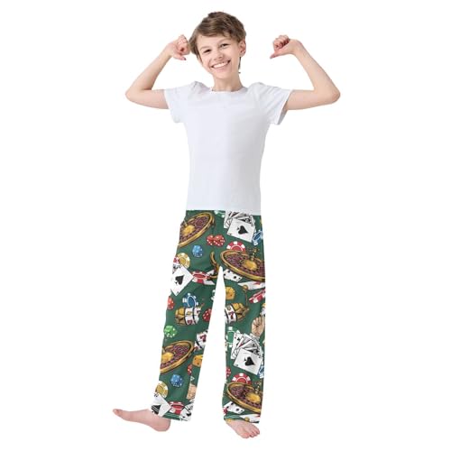 Boys' Pants Casino Colorful Dice Long Bottoms Jogger Pants Elastic Waist Trousers with Pockets S-XL2