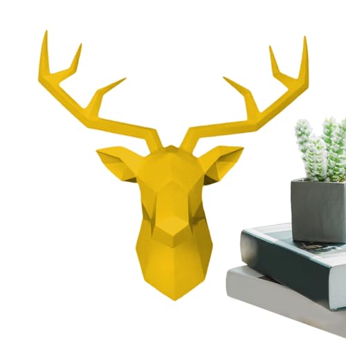 Generisch Cerf Arte de Pared Mural, Escultura de Ciervo | Decoración de Pared en Simple - Resina de Ciervo - Adornos colgantes de decoración de interiores, Anti Discolin - Cuadros decorativos