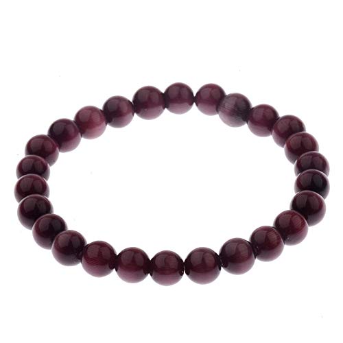 Bracelet en pierre naturelle violette de agate 8 mm pour le yoga