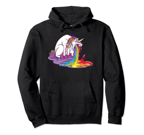 Einhorn Kotzt einen Regenbogen lustiges Geschenk Pullover Hoodie