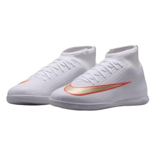 Chaussures Futsal Haut Nike Superfly 11 Club Jr blanches - vue 5