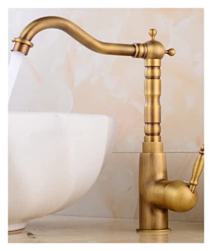 Robinet de cuisine en bronze pour évier traditionnel rétro