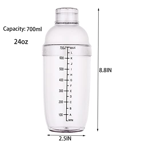 Cedilis 4 Pack Plastic Shaker Cocktail With Extra 2 Cap thumb #1