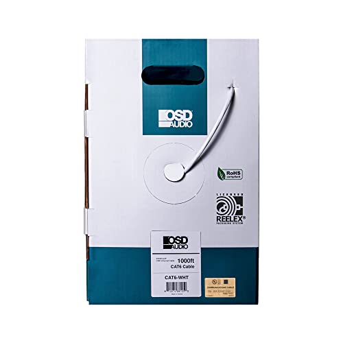 Cable Ethernet Cat6 OSD Audio 1000 ft 23AWG Cobre Blanco miniatura 2