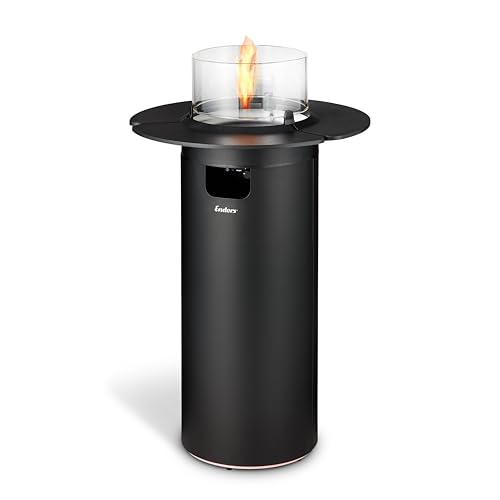 Enders Terrassenfeuer NOVA LED TABLE BLACK L, Gas Terrassenfeuer mit Ambientebeleuchtungen, ECO GREEN Brenner-Technologie und exzellentem Design, H102cm Ø...