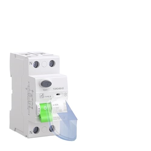 RCD Type B ELCB 16A Interrupteur Différentiel 2P 300mA pour Rail Din 35mm