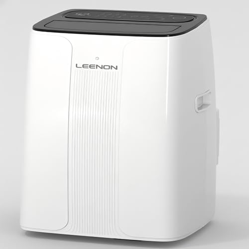 LEENON Aire Acondicionado Portátil 14000 BTU con Tubo De evacuación, Unidad 4-en-1 con Refrigeración, Ventilación, Deshumidificación y Modo Sueño, Mando a Distancia, Temporizador 24h, Hasta 35 m²