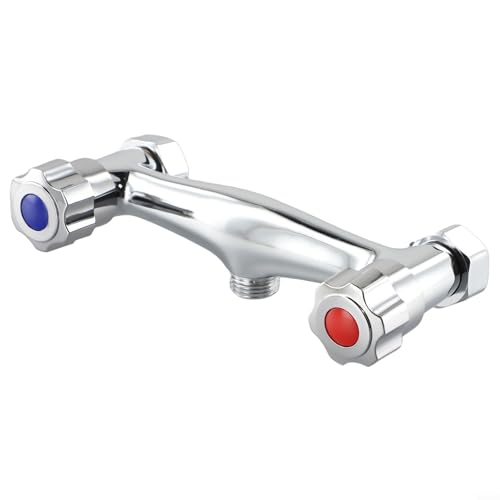 Robinet mitigeur mural pour baignoire, douche, robinet de contrôle chromé à deux poignées, robinet de douche mitigeur d'eau chaude et froide pour robinet de salle de bain