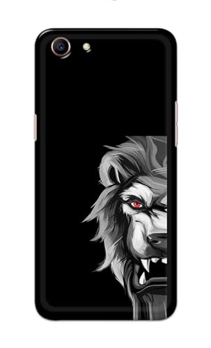 Image of PRINTFIDAA Printed Hard Back Cover Case for Oppo A1 | Oppo A83 | Oppo CPH1729 Back Cover (Angry Lion) -112