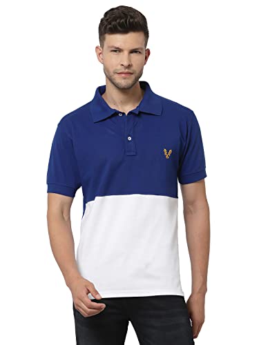 Image of UZARUS Mens Solid Cotton Regular Fit Polo T-Shirt