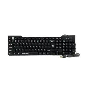 QKB14 Wired Computer Keyboard (102 Keys) | Wired USB Multi-Device Keyboard (Black)