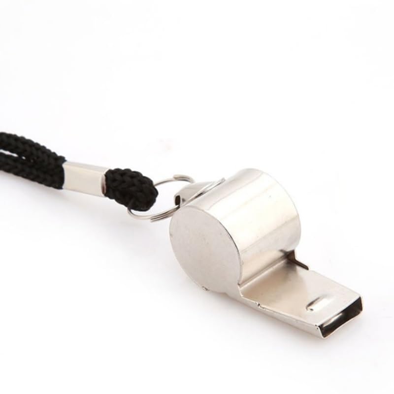 GUYANA Fischietto Fischio in Acciaio Inossidabile Fischio di Emergenza Fischio da Esterno for Arbitro Sportivo di Calcio Fischietto Arbitro (Color : 5PCS Sliver)