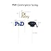 PhD Graduation Party Decorations, Graduation Centerpiece Picks for Doctoral Thesis, Custom Doctor Name Party Decor Item in Your Choice of 12 Glitter Paper Colors