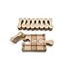 11 PCS Wooden Dog Bone Track Connector Pack - Zany Trains Series 1 - Wooden Train Connector Pieces Compatible with All Wooden Train Track Sets - Wooden Track Accessories