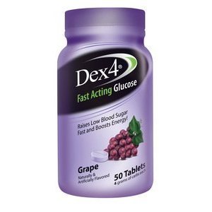 Special pack of 5 DEX 4 GLUCOSE CHEW Tab GRAPE 50 Tablets X 5