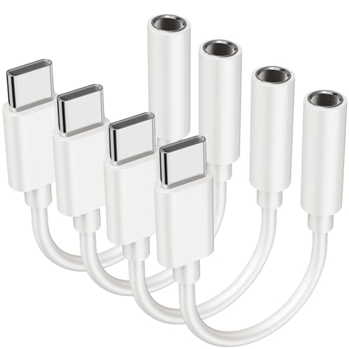 YGKSAA 4PCS Type USB C to 3.5mm Female Headphone Jack Adapter, USB Type C to Aux Audio Dongle Cable Cord, Compatible with Samsung S20/S20+/S20 Ultra, Pixel 4/+ 4XL, and More USB C Devices