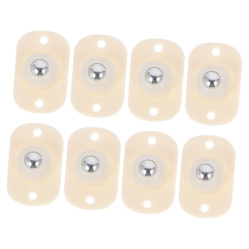 IWOWHERO 8 Pcs Adhesive Swivel Pulleys Ball Bearing Mini Casters for Furniture Kitchen Appliances and