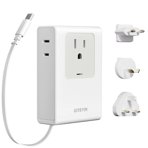 Gitryin 40W 5-in-1 USB-C wall charger with retractable 31.5" cable