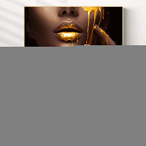 Kit diamant lèvre dorée complet contre le stress | Grand format 28x56"