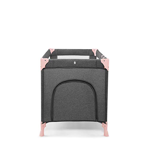 سرير أطفال جوي بتصميم مطوي من كيه كيه كيندركرافت، لون وردي