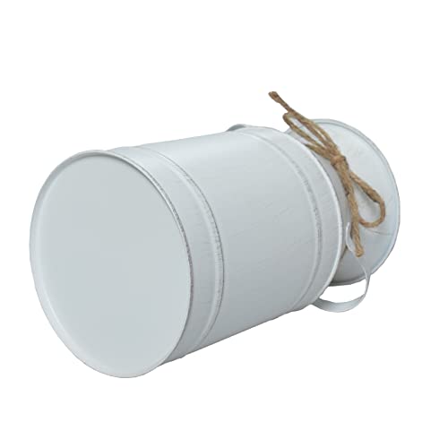 Rustic-Shabby-Chic-Vase-White-Small-Vintage-Metal-Milk-Can-Vase-Pitcher-Wedding-Decorative-Flower-Vase-Farmhouse-Home-Decor Rustic Shabby Chic Vase White Small Vintage Metal Milk Can Vase Pitcher Wedding Decorative Flower Vase Farmhouse Home Decor