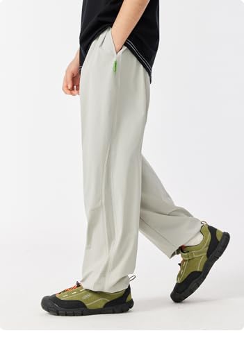 Meufam Kids Youth Hiking Cargo Pants, Quick Dry Pants Lightweight Outdoor Camping Pants Elastic Waist Athletic Running Pants3