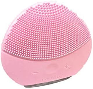 فرشاة مساج لتنظيف الوجه بشحن USB مقاومة للمياه وقابلة لإعادة الشحن (وردي)