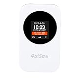 Photo Gallery zunate hotspot wifi portatile per viaggi, hotspot mobile 4g con visualizzazione  ora, collega 10 dispositivi, batteria da 3000 mah, per la regione europasia