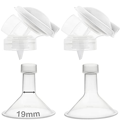 Nenesupply Connector 19mm Flange Compatible with Medela Membrane Pump in Style Freestyle Flex Swing Maxi Breastpump Replace Medela Pumpinstyle Parts Medela Personal Fit Flex Replace Medela Pump Parts