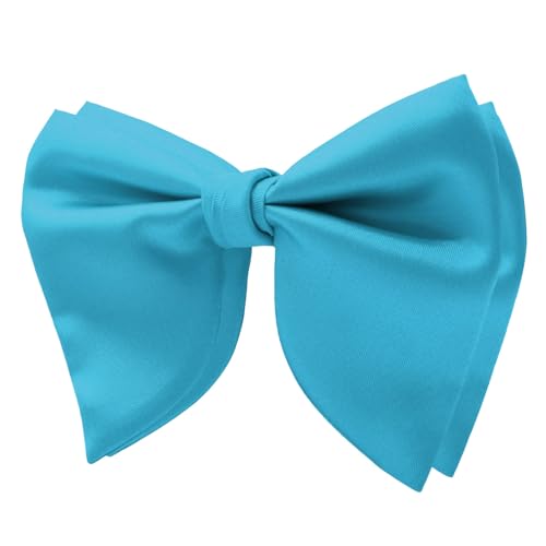 Image of Mens Bow Tie Pre Tied Oversized Bow Ties for Men Satin Bowties for Tuxedo Wedding Party Banquet