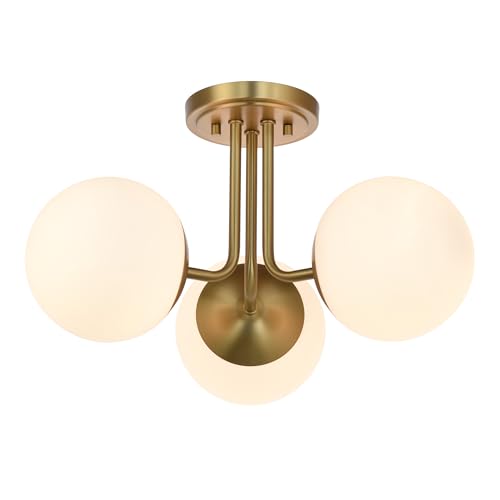 Lustre moderne laiton vieilli design spoutnik premium pour salon