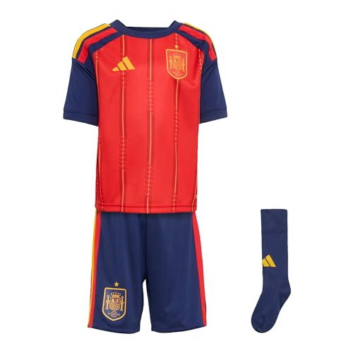 adidas Unisex Kids' Conjunto Primera equipación España 26 para niños, Vivid Red, 104