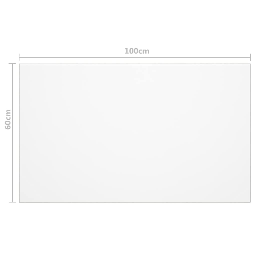 Protector de Mesa PVC Mate 100x60 cm 1,6 mm Protector Mesa Mantel,Anti-Deslizante,Impermeable,Resistente al Calor