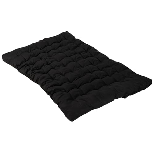 MEUBLE Cosy Futón Portátil Plegable de 2 Plazas, Colchón 135 x 190 x 10 cm, Negro