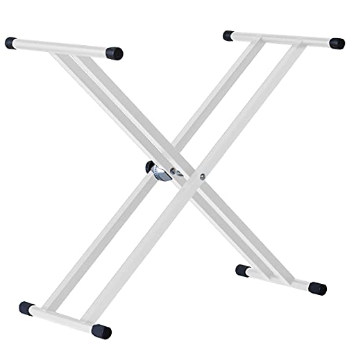 キーボードスタンド 88鍵 X型 ヤマハ カシオ 折りたたみ 軽量 高さ調節可 白 ホワイト