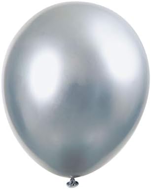 Unique Party 56111 - 12" Pearlised Latex Pink 1st Birthday Balloons, Pack of 5