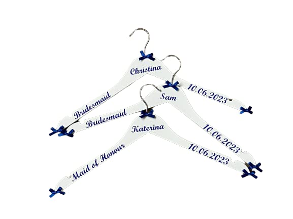 Wedding Hangers Personalised Bridal Hangers x3 by CleverCHIC