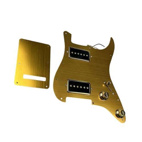 Pickguard pré-monté doré en aluminium pour éliminer les parasites de guitare