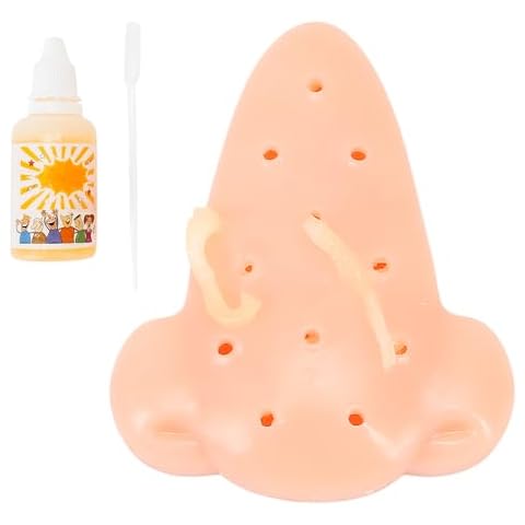 Pimple Popping Stress Relief Simulator – Squeeze Acne Blackhead Remover Nose Prop with 30ml Refill Solution – Novelty Desk Gadget for Adults Only Cover