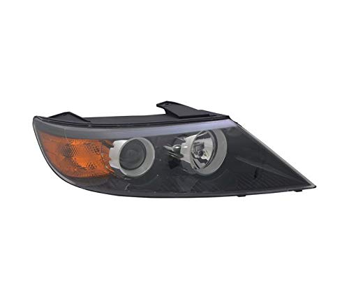 GV-ZONE headlight right side headlamp passenger side headlight assembly projector front light car lamp car light black lhd headlights compatible with kia sorento II 2009 2010 2011 2012 VP1584P