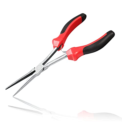 Image of 7.5 Inches Needle Nose Pliers Mini Extra Long Needle Nose Pliers Precision Wire Plier Non-Serrated Jaw Repair Tool for Jewelry Making Wire Bending Small Object Gripping Work On Narrow Place
